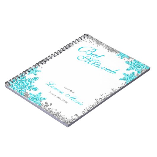 Bat Mitzvah Glam Winter Wonderland Guest Book Notitieboek (Linkerzijde)