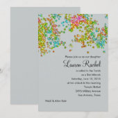 Bat Mitzvah Glittery Confetti Design Kaart (Voorkant / Achterkant)