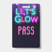 Bat Mitzvah Glow Party VIP ID Party PASS CUSTOM Badge (Achterkant)