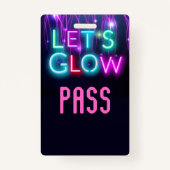 Bat Mitzvah Glow Party VIP ID Party PASS CUSTOM Badge (Achterkant)
