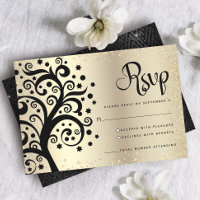 Bat Mitzvah Gold Foil Black Tree of Life Script
