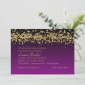 Bat Mitzvah Gold Glittery Black rand Elke kleur Kaart (Staand voorkant)