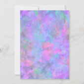 Bat Mitzvah Gold Star Abstract Paarse roze blauw Kaart (Achterkant)