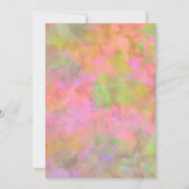 Bat Mitzvah Gold Star Abstract Roze Groen Sinaasap Kaart (Achterkant)