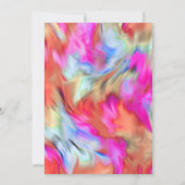 Bat Mitzvah Gold Star Abstract Tie Dye Red Kaart (Achterkant)