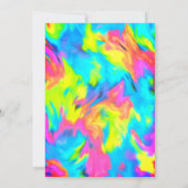 Bat Mitzvah Gold Star Abstracte Tie Dye Turquoise Kaart (Achterkant)