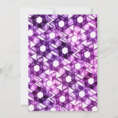 Bat Mitzvah Gold Star Purple Watercolor Damask Kaart (Achterkant)