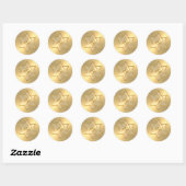 Bat Mitzvah Gold Star van David Ronde Sticker (Vel)