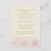 Bat Mitzvah golden confetti, rozen-ontvangstkaart Informatiekaartje (Achterkant)