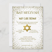 Bat Mitzvah | GoudConfetti Kaart (Voorkant)