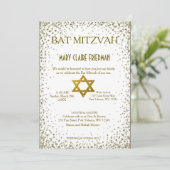 Bat Mitzvah | GoudConfetti Kaart (Staand voorkant)