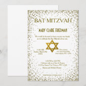 Bat Mitzvah | GoudConfetti Kaart (Voorkant / Achterkant)