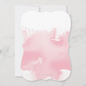 BAT MITZVAH gouden  roze waterverf uitnodiging (Achterkant)