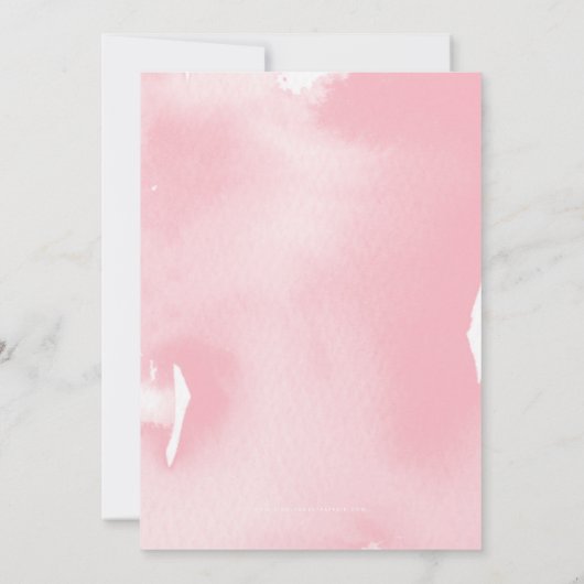 BAT MITZVAH gouden ster bleek roze waterverf uitno Kaart (Achterkant)