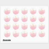 BAT MITZVAH gouden ster chique blush roze waterver Ronde Sticker (Vel)