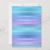 Bat Mitzvah Gouden Ster Paarse Turquoise Strepen Kaart (Achterkant)