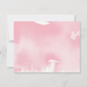 BAT MITZVAH goudroze waterverf save the date Kaart (Achterkant)