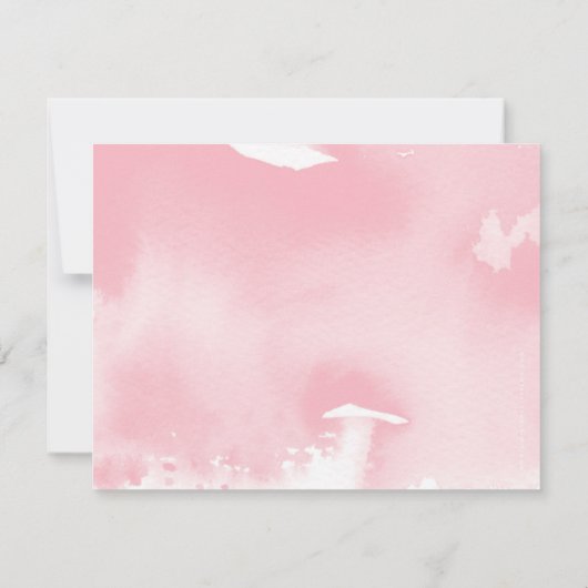 BAT MITZVAH goudroze waterverf save the date Kaart (Achterkant)