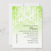 Bat Mitzvah Green en White Sparkly Lights Kaart (Voorkant)