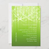 Bat Mitzvah Green en White Sparkly Lights Kaart (Voorkant)