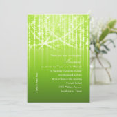 Bat Mitzvah Green en White Sparkly Lights Kaart (Staand voorkant)