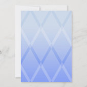 Bat Mitzvah Harlequin Blue Invitation Kaart (Achterkant)