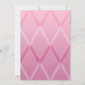 Bat Mitzvah Harlequin Pink Uitnodiging (Achterkant)