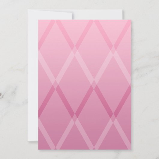 Bat Mitzvah Harlequin Pink Uitnodiging (Achterkant)