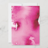 BAT MITZVAH HEBREEUWS helderroze waterverf uitnodi Kaart (Achterkant)