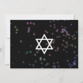 Bat Mitzvah Heete Stek Neon Thema Bedankkaart (Achterkant)