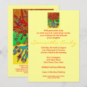 Bat Mitzvah:Het hart groeit in de boomstructuur va Kaart (Voorkant / Achterkant)