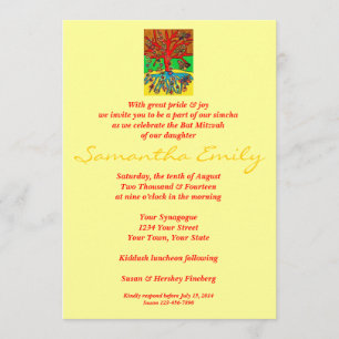 Bat Mitzvah:Het hart groeit in de boomstructuur va Kaart