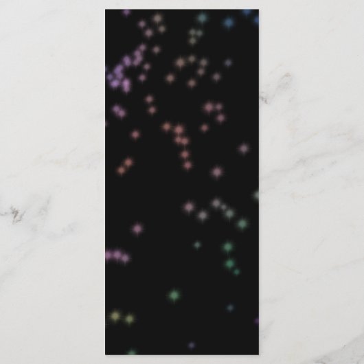 Bat Mitzvah Hot Pink Neon Thema Menu (Achterkant)