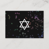 Bat Mitzvah Hot Pink Neon Themed Party Details Informatiekaartje (Achterkant)