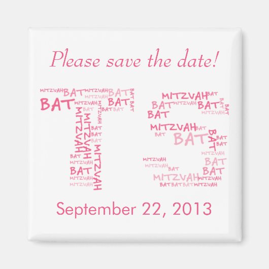 Bat Mitzvah in Monogram Magnet (Voorkant)