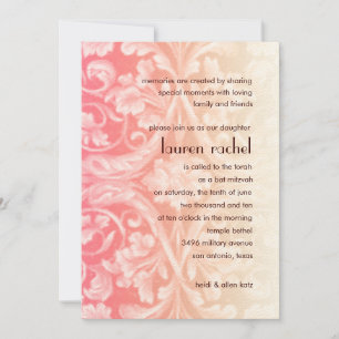 Bat Mitzvah Invitation Baroque Kaart