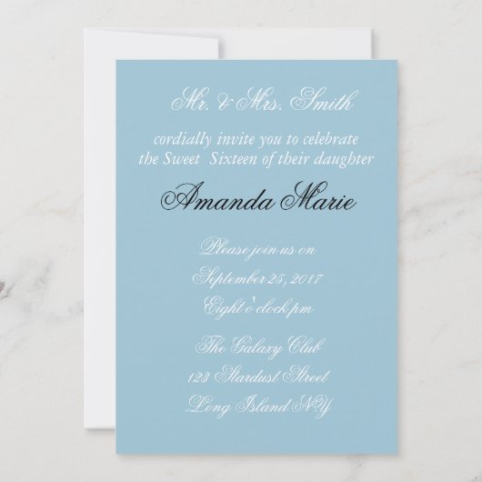 Bat Mitzvah Invitation, Bright Neon Lights Kaart (Achterkant)