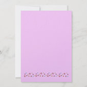 Bat Mitzvah Invitation Flower Star van David Pink Kaart (Achterkant)
