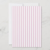 Bat Mitzvah Invitation roze Gold Elegant Stripe Kaart (Achterkant)