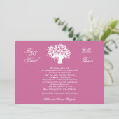 Bat Mitzvah Invitation Twins Sweet 16 Tree Kaart (Staand voorkant)