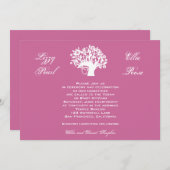 Bat Mitzvah Invitation Twins Sweet 16 Tree Kaart (Voorkant / Achterkant)
