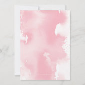 BAT MITZVAH INVITE met de hand geletterde roze wat Kaart (Achterkant)