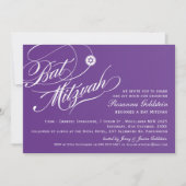 BAT MITZVAH INVITE stijlvolle typografie ombre paa Kaart (Voorkant)