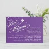 BAT MITZVAH INVITE stijlvolle typografie ombre paa Kaart (Staand voorkant)