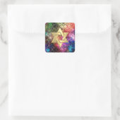 Bat Mitzvah Jewel Tones Shimmery Abstract Pattern Vierkante Sticker (Tas)