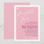 BAT MITZVAH joodse ster stijlvolle tween roze uitn Kaart (Voorkant / Achterkant)
