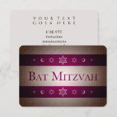 Bat Mitzvah Kaart (Voorkant / Achterkant)