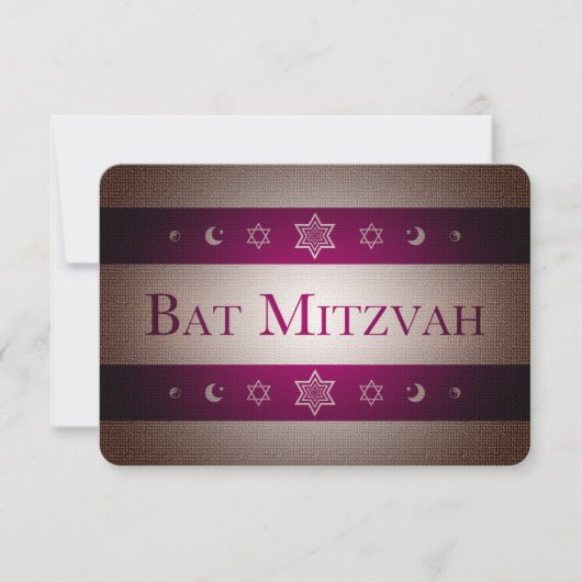 Bat Mitzvah Kaart (Voorkant)