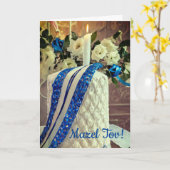 Bat Mitzvah kaart, 5" x 7" gevouwen kaart (Gele Bloem)