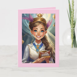 Bat Mitzvah Kaart 5" x 7" Gevouwen Wenskaart